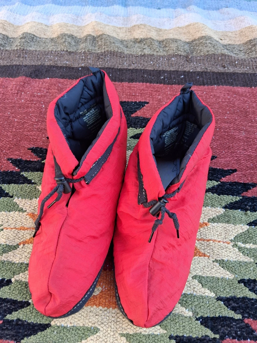 Sierra Designs Down Booties Red Blue Insulated Camp Slippers Mens XL RN 60916 Down Booties | Sierra Designs · Sierra Designs main image 2