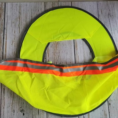 3 Pcs- Full Hard Hat Sun Shade Shield -Visor+ Neck Attachment Mesh-Hi Vis..