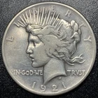 1921 Peace Silver Dollar $1 VF Details Very Fine Better Grade Key Date
