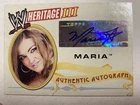 MARIA KANELLIS    :  WWE   HERITAGE III   =   Authentic  AUTOGRAPH Card