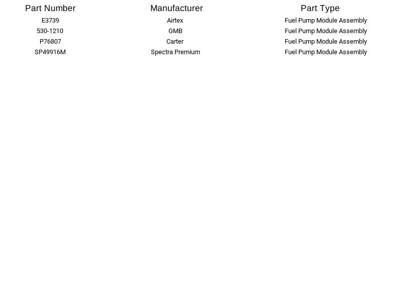 Spectra Premium Fuel Pump Module SP49916M for Chevrolet Pontiac Camaro Firebird - Image 3 of 4