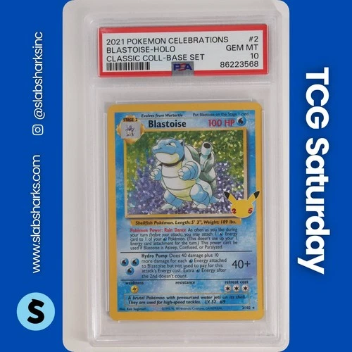 2021 POKEMON SWORD & SHIELD CELEBRATIONS BLASTOISE CLASSIC COLLECTION PSA 10
