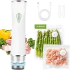 Compact Vacuum Sealer for Food (Vacuum Sealer Machine + 30 Reusable Vacuum Bags)
