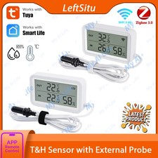 Tuya Smart WiFi Zigbee Temp Humidity Sensor 2.36"LCD External Temperature Probe