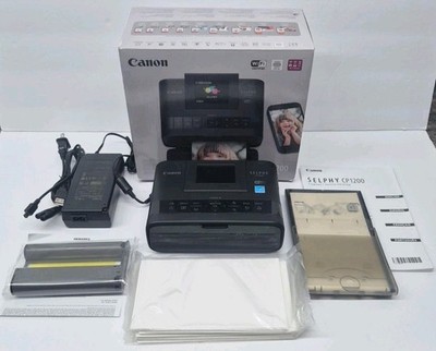 Canon Selphy 0599C001 Dye Sublimation Digital Photo Printer CP1200 w/Accessories