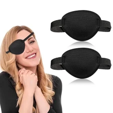 2pcs Eye Patches for Adults and Kids 3D Adjustable Eye Patch Black Medical Ey...