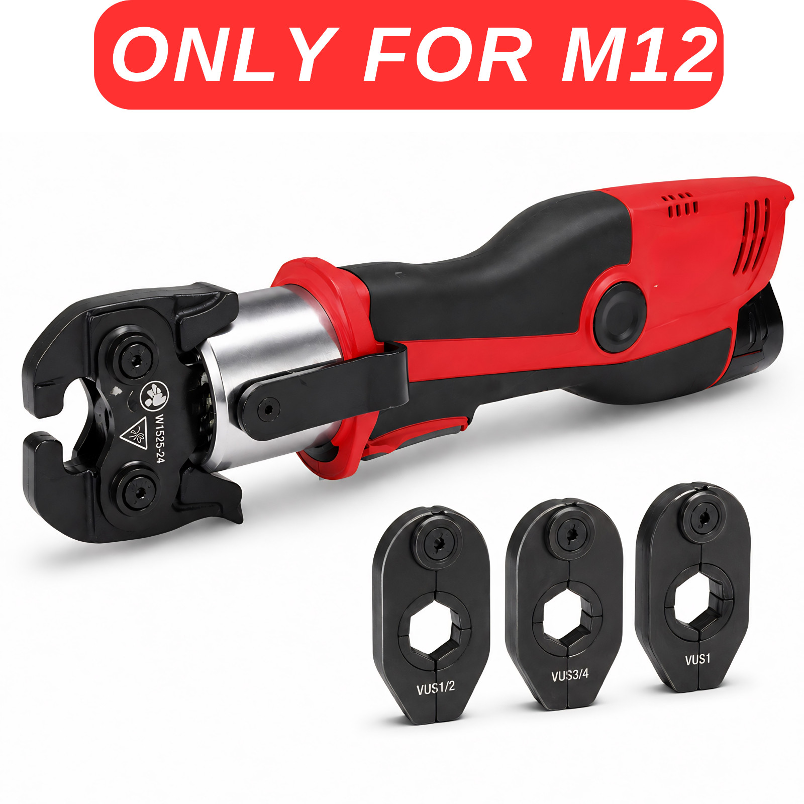 For milwaukee m12 press jaws 2473 Universal Crimping Jaw Ring Set 1/2 3/4 1"
