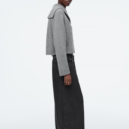 Frühling Damen 100% Wolle Cape Kragen Langarm Cardigan Pullover Kurzmantel Strick - Bild 2 von 11