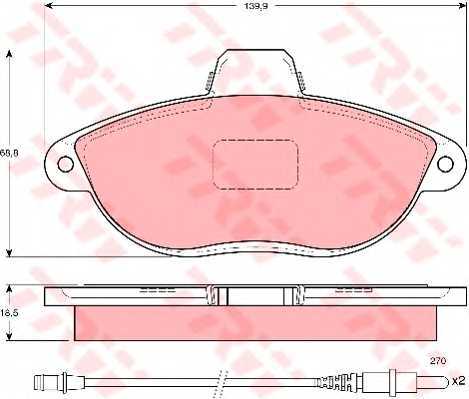 NEW TRW GDB1216 Brake Pad Set-PEUGEOT806 (221)199406 - 200208 - Picture 1 of 1