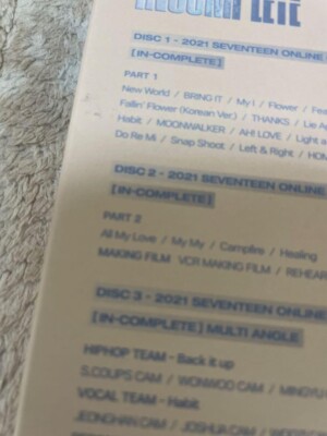 SEVENTEEN INCOMPLETE 2021 ONLINE CONCERT Pop Blu-ray Set