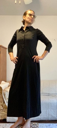 Black Women's long 3/4 sleeve dress size 14