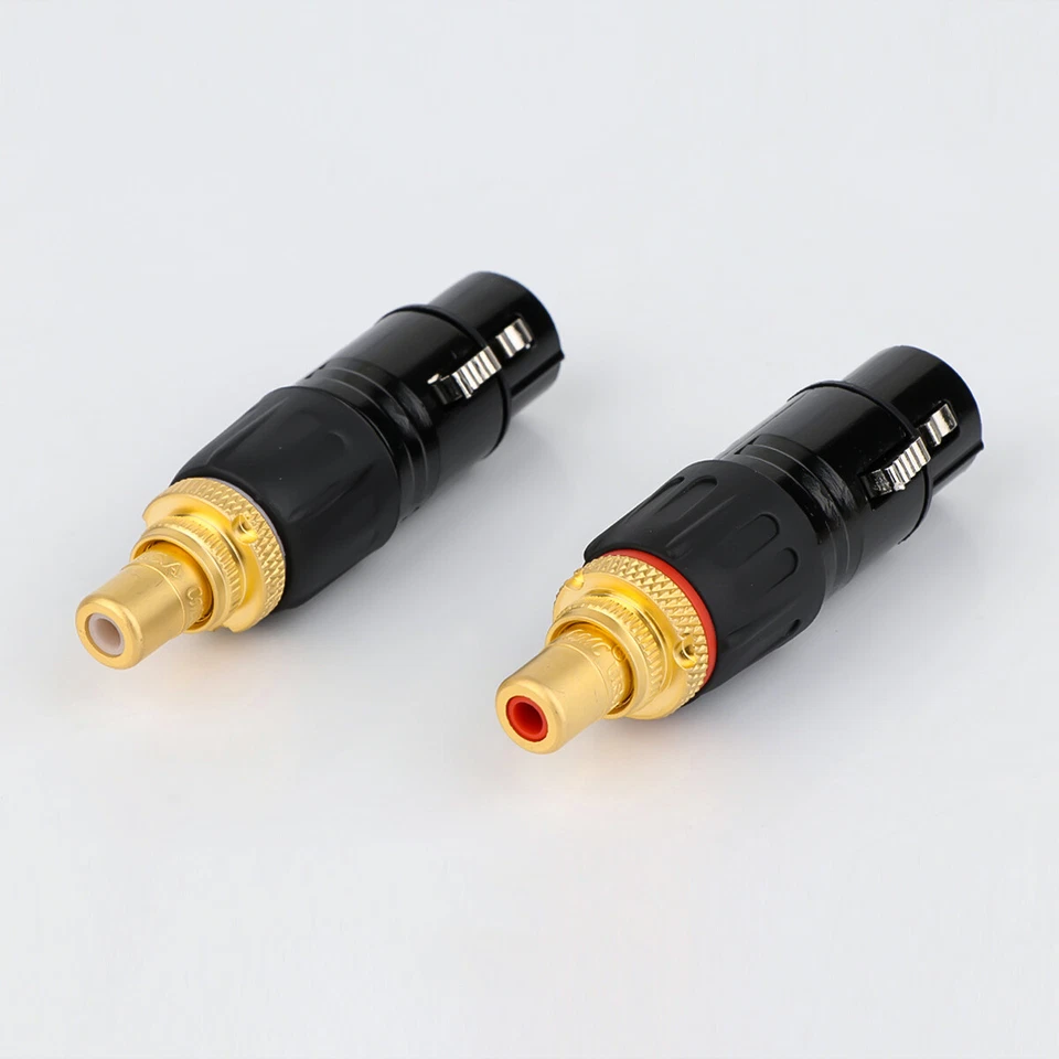 Neutrik 3Pin XLR Female/Male to RCA Femal Audio Socket Adapter Plug Connector - Image 2 of 4
