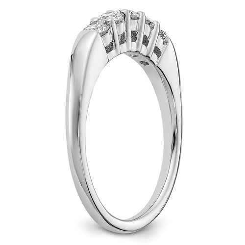 5-Stone 0.5Ct Lab Grown Diamond Band Ring Size 7 14K White Gold ( VS/SI,GH ) - Picture 6 of 6