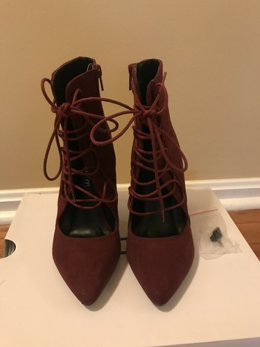 ALDO Maroon Cadaleria Lace-up Pumps Size 6 - Picture 5 of 7