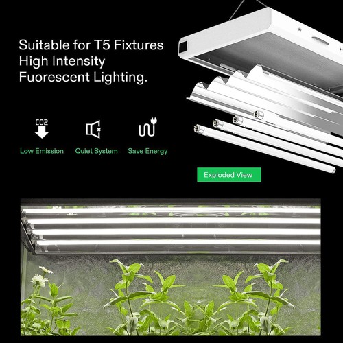 NEW T5 Grow Light Bulbs 2 Ft 22 Inches 24W 6500K HO Fluorescent Tubes Light - Picture 7 of 8