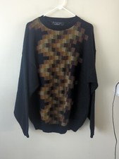 Vintage 90s Neutral Tone Protege Collection 3D Knit Sweater Large