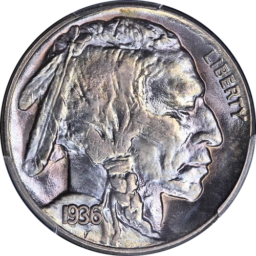 1936-S Buffalo Nickel PCGS MS67 Superb Eye Appeal Strong Strike