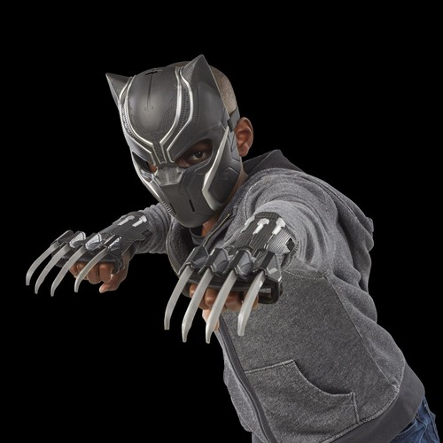 Black Panther Warrior Set Costume Accessory Pack Mask Claws Avengers Toys Kids - Picture 3 of 9