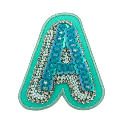 Stoney Clover Lane Lagoon Blue Embellished Letter Patches