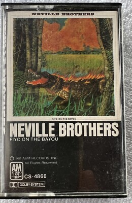Neville Brothers Cassette Fiyo on the Bayou W/ Cissy & Whitney Houston