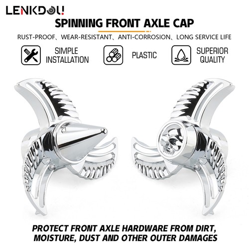 CNC Front Wheel Axle Nut Covers Cap Bolt For Harley Touring Sportster Dyna V-Rod - Picture 4 of 9