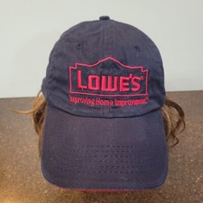 Lowes Pro Services Baseball Cap Mens Adjustable Navy Blue Red Strapback Hat