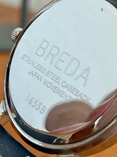 Rare Breda Military Camper Watch 1655B Looks Great Leather Band - Picture 8 of 8