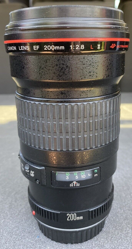 Canon 200mm F/2.8L II USM Gentle Used ET-83 Lens Hood B+W UV tr Front & Rear Cap - Picture 4 of 9