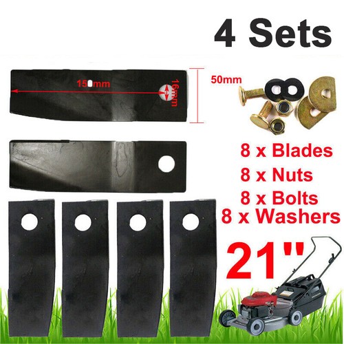 Lawn Mower Blades & Bolts Kits Fit For Honda 21" Buffalo HRU217 HRU216