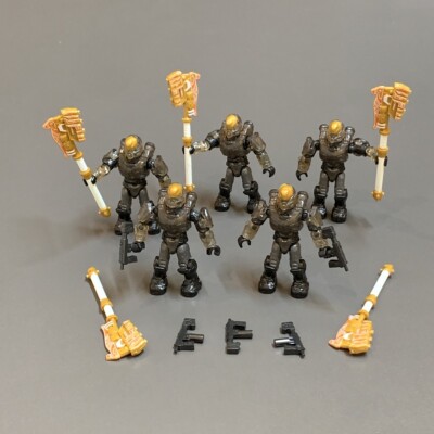 Lot 5 Custom Mega Construx Halo Hermes Hammer Power Pack GLB65 figure Rare toys