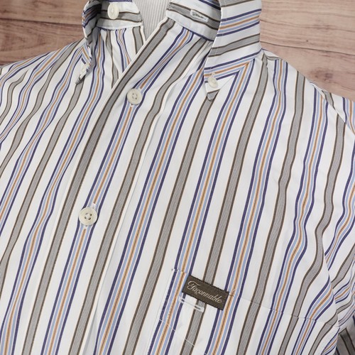CAMISA FACONNABLE RAYAS 100% ALGODÓN ABOTONADA HOMBRE TALLA M MEDIANA **LEER** - Imagen 2 de 8