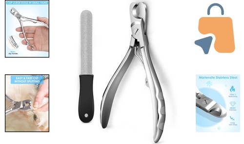 Professional Stainless Steel Dog Nail Trimmer with Non-Slip Grip for Easy Use - Picture 2 of 8