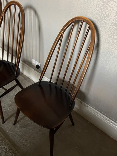 4 Ercol Windsor Quaker Bow Back Dining Chairs Traditional c1970 - Picture 7 of 12