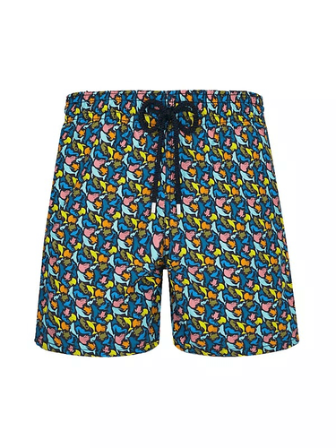 Vilebrequin Mini Focus Graphic Badeshorts Herren Gr. XXL Fish Sea Life Aquatic