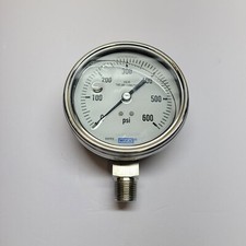 Wika 4" 8101TF1Z Liquid Filled Gauge 600psi