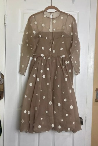 Abito da sera vintage anni 60 Lillie Rubin ricamato cesoia chiffon taglia 10 - Foto 4 di 16