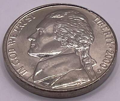 2000 D Jefferson Nickel 5C - Original Design Modern  (SKU 141)
