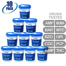 NEW Mintegrity Drug Test 10-Panel T-Cup Urine Home Kit 10-Pack #MI-TDOA-3104