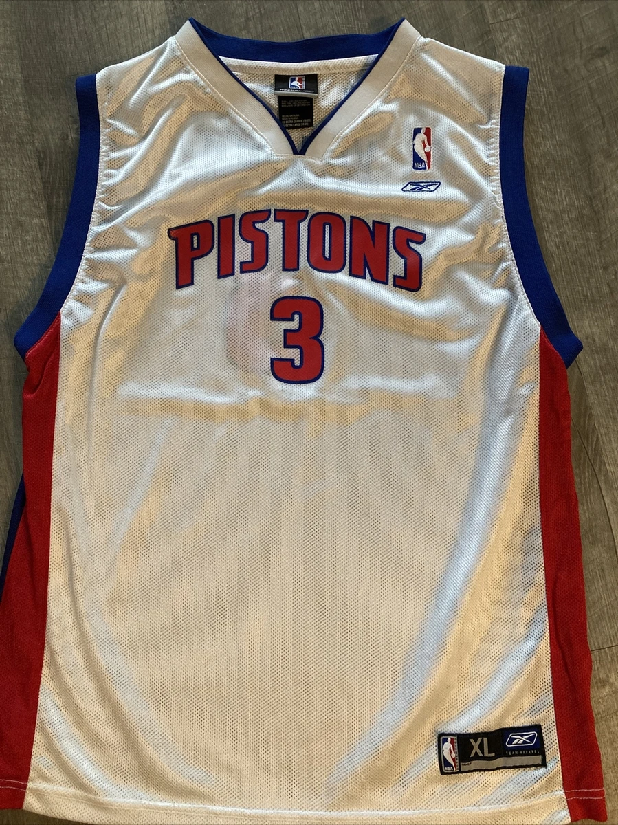Detroit Pistons Jersey Ben Wallace 3 Reebok NBA Authentics Size XL 18 20 Boys