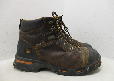 Timberland PRO Mens Anti-Fatigue Steel Toe Leather Work Boots Size 11.5 M 52562