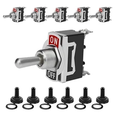 Toggle Switch 12V, Heavy Duty 120V SPST on off Rocker Switch, 2 Pin SPDT Marine