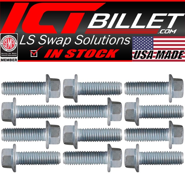 SBC Exhaust Manifold Header Bolts SS Stainless 350 Lt1 Small Block 695