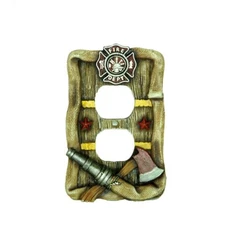 Firefighter Theme Outlet Cover - Fireman Firefighter Decoration