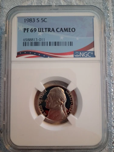 1983-S 5C Jefferson Nickel NGC PF 69 Ultra Cameo 