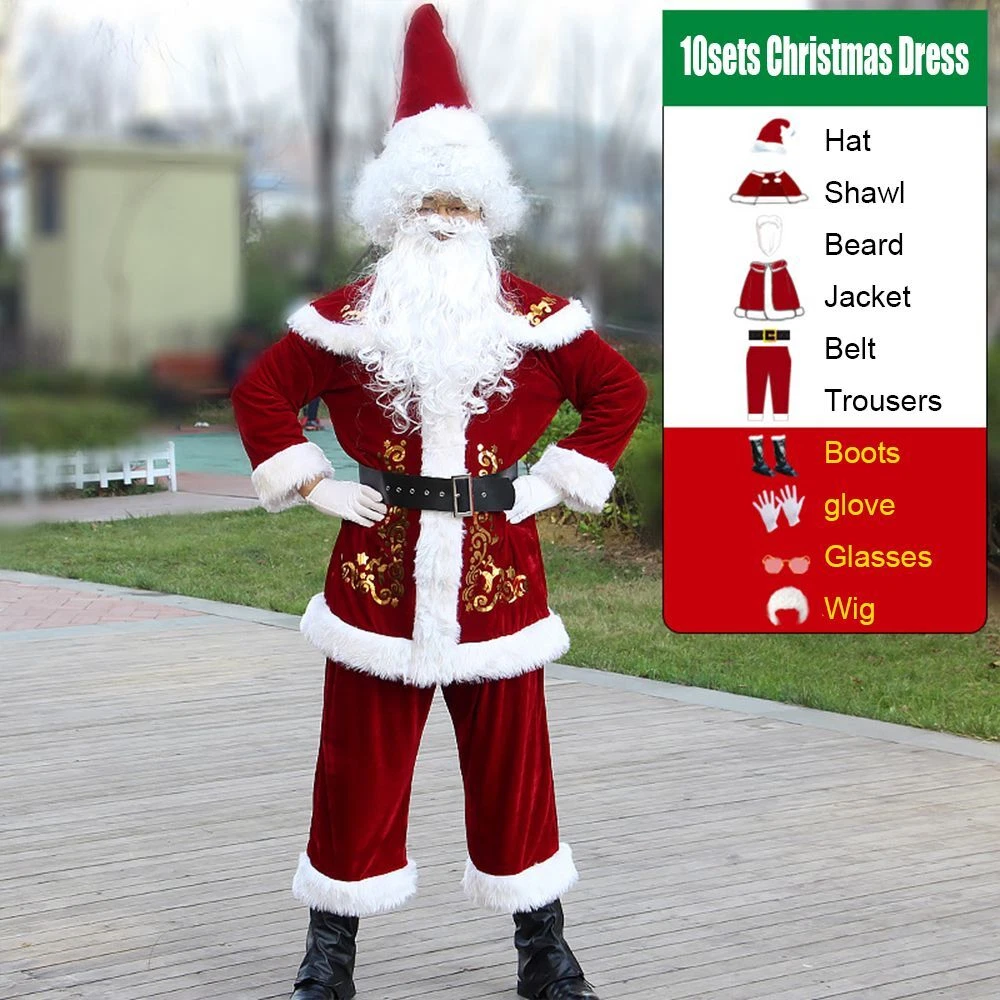 Christmas Cosplay Santa Claus Suit Santa Claus Costume Party
