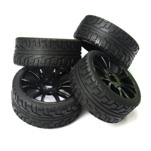 4PCS HSP 180043 Wheel Rim & Tires Tyre 17mm Hub for 1/8 Off-Road RC Car Truck - Picture 5 of 6