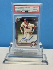 2023 Bowman Chrome 1st Gavin Tonkel Gem PSA 10 Philadelphia Phillies RC Auto