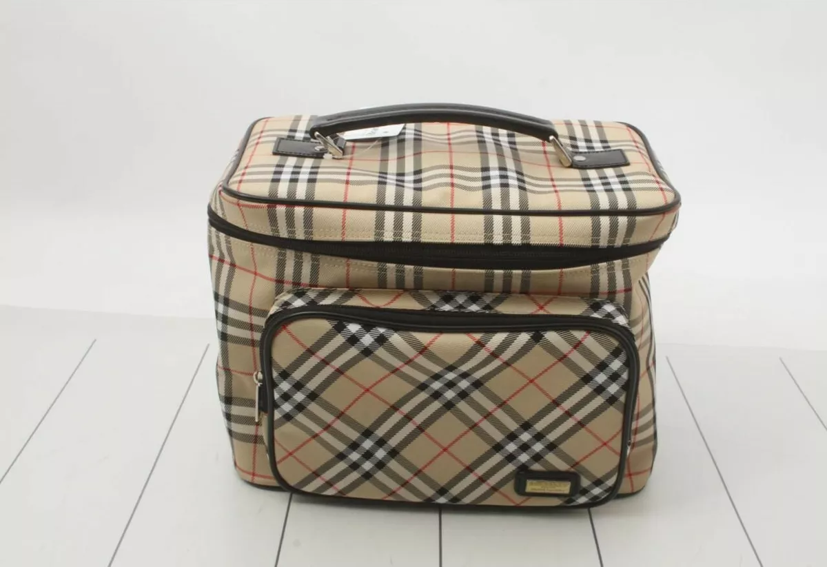 Bags/handbags Blue Label Vanity Makeup Bag Plaid | eBay