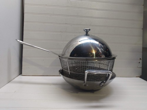 All-Clad 10" Wok Original Multiply Stainless Frying Pan Steamer Basket Dome Lid - Picture 16 of 21