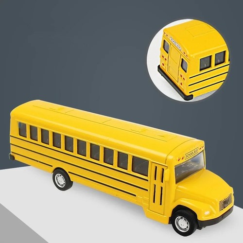 Scuolabus in lega pressofusa 1/64 auto giocattolo per bambini veicolo inerzia modellino giocattoli tirare indietro - Foto 14 di 24